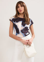 Honor Blurred Top - Black Multi