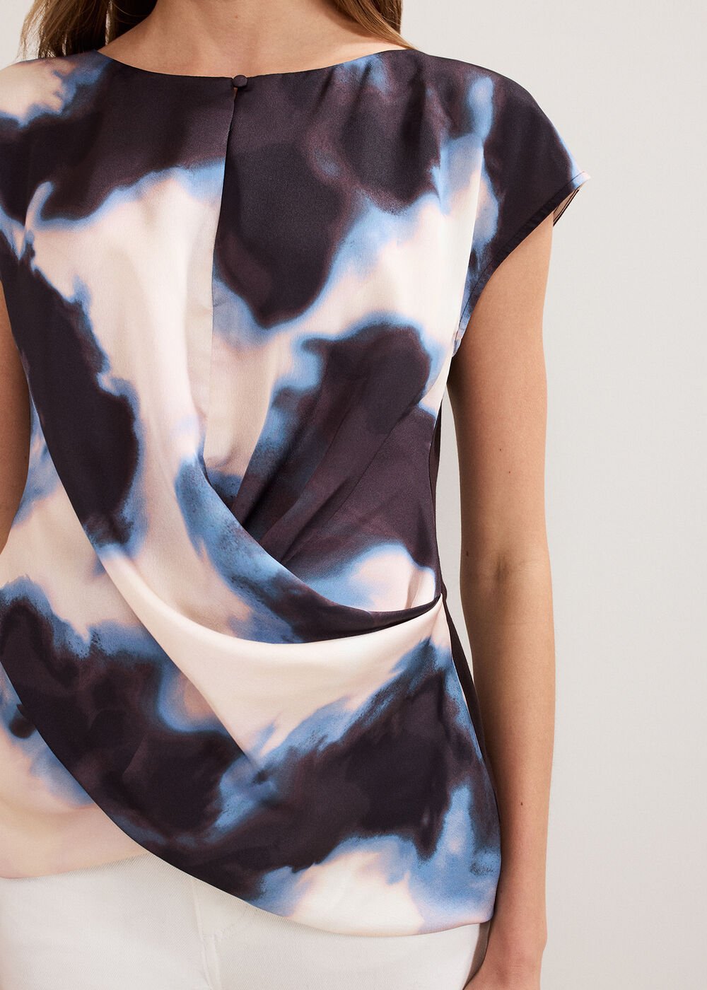 Honor Blurred Top - Black Multi
