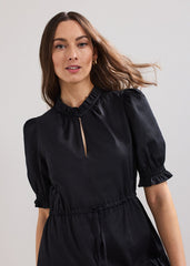 Jen Cotton Midi Dress - Black
