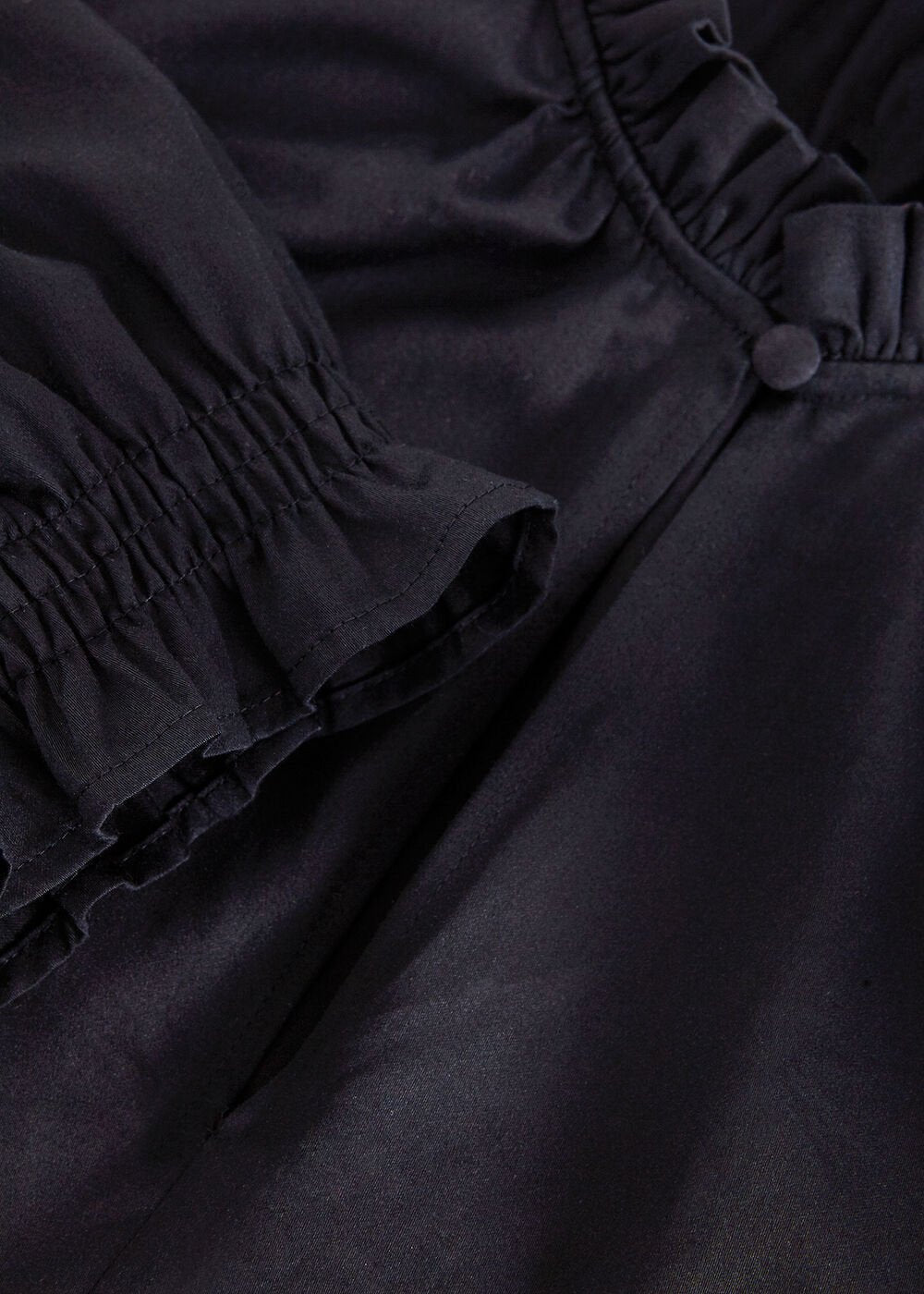 Jen Cotton Midi Dress - Black
