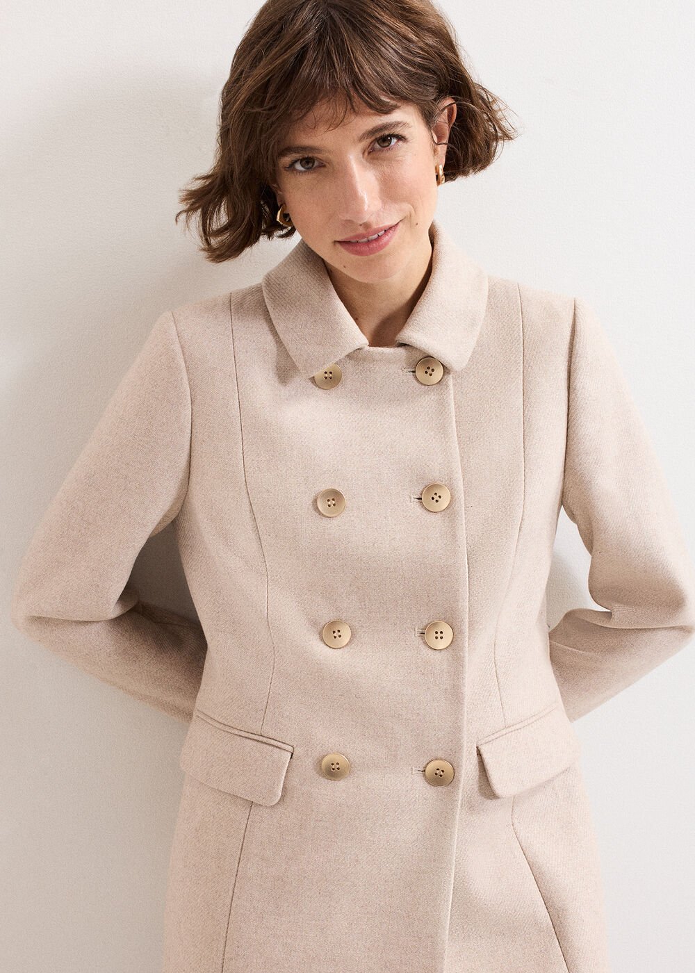 Aurelie Wool Peacoat - Neutral