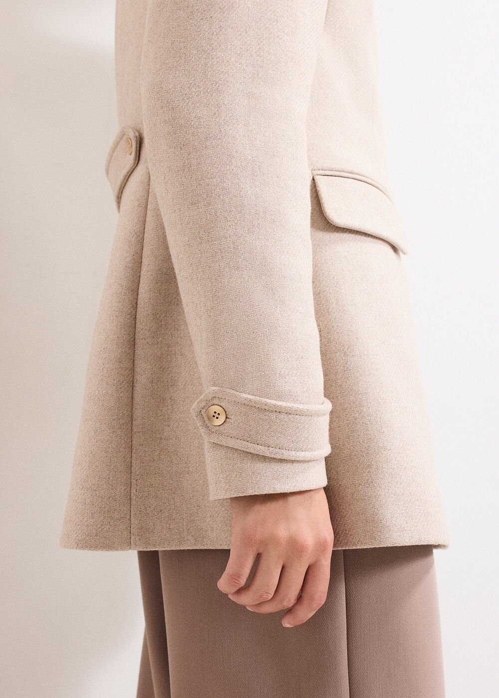Aurelie Wool Peacoat - Neutral
