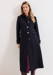 Aurelie Maxi Coat - Navy
