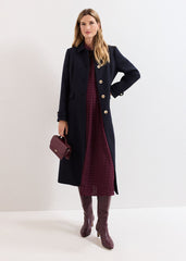 Aurelie Maxi Coat - Navy