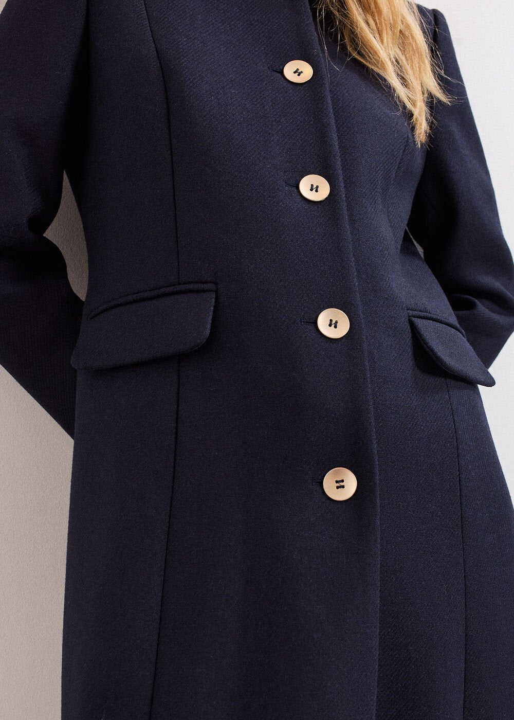Aurelie Maxi Coat - Navy