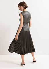 Aria Dropped Waist Dress - Green