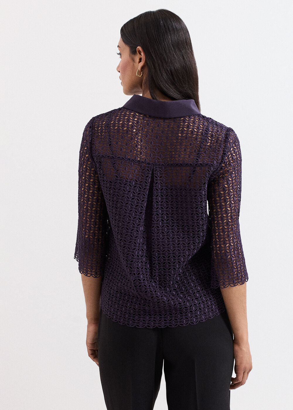 Romilly Lace Shirt - Purple