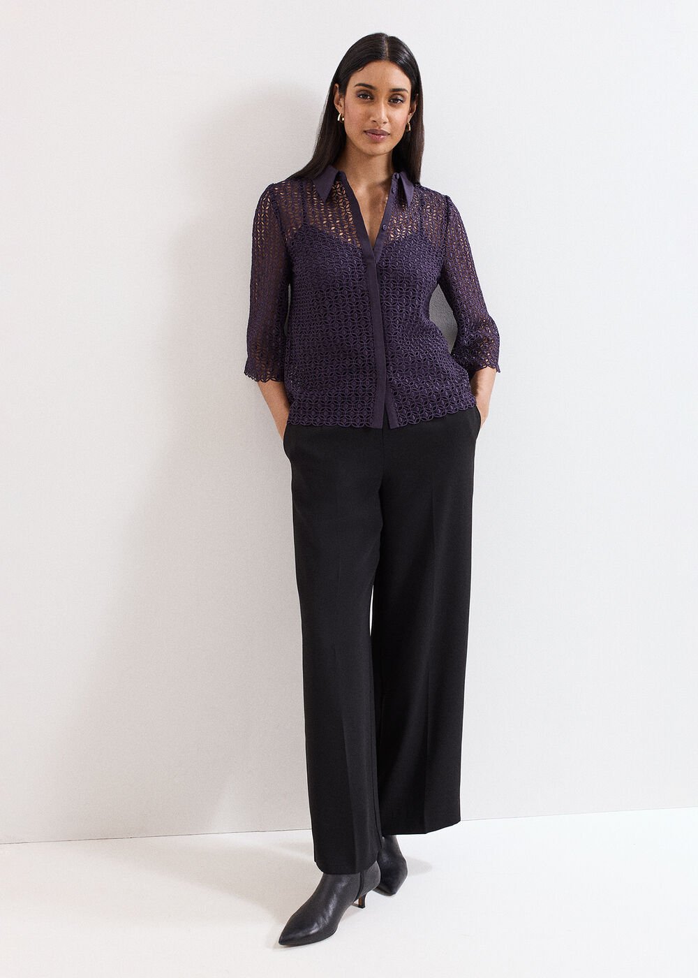 Romilly Lace Shirt - Purple