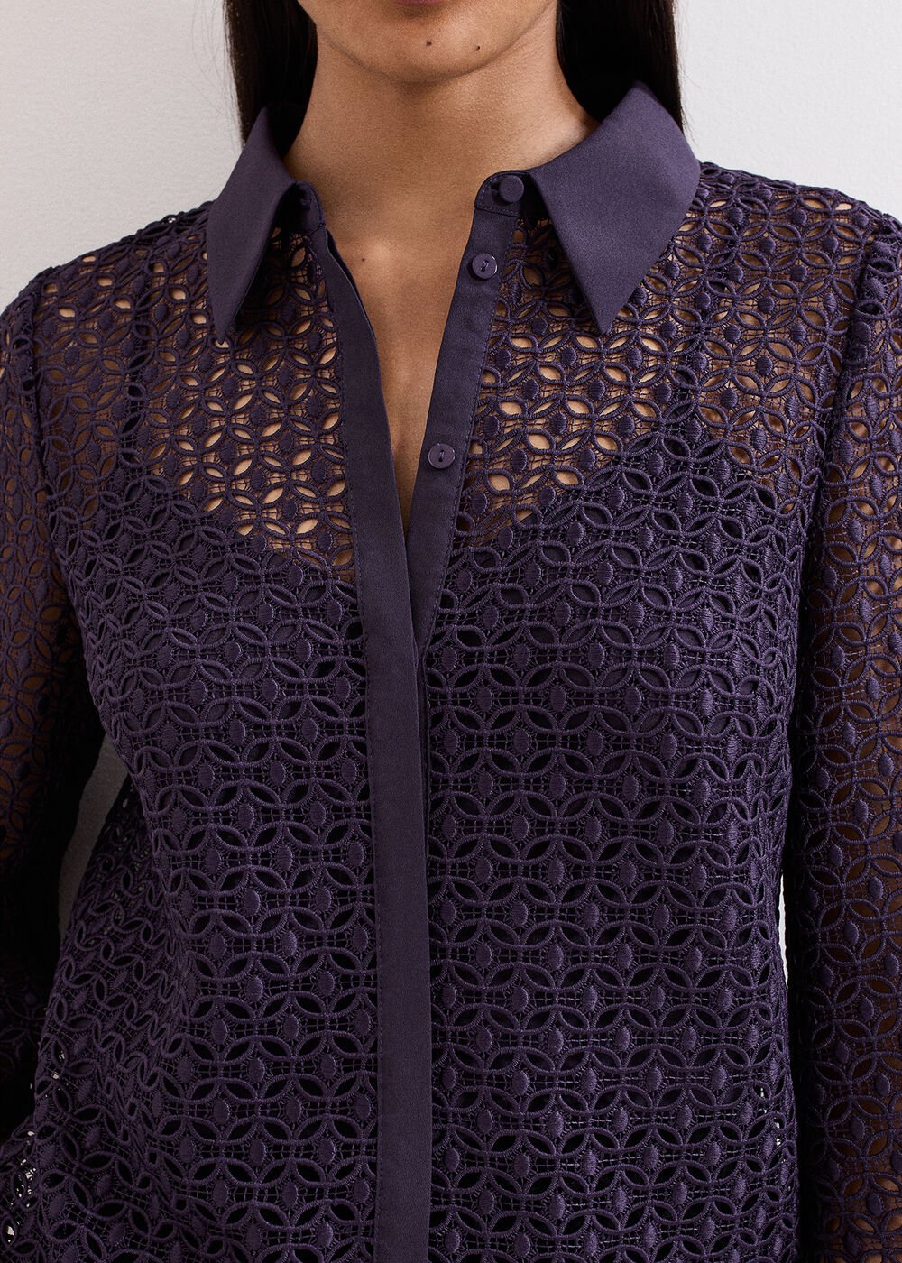 Romilly Lace Shirt - Purple