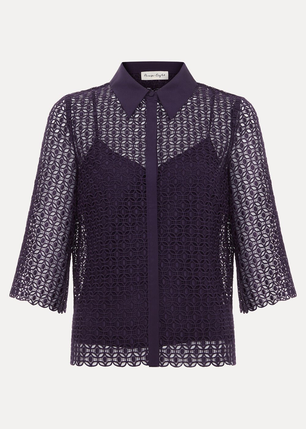 Romilly Lace Shirt - Purple