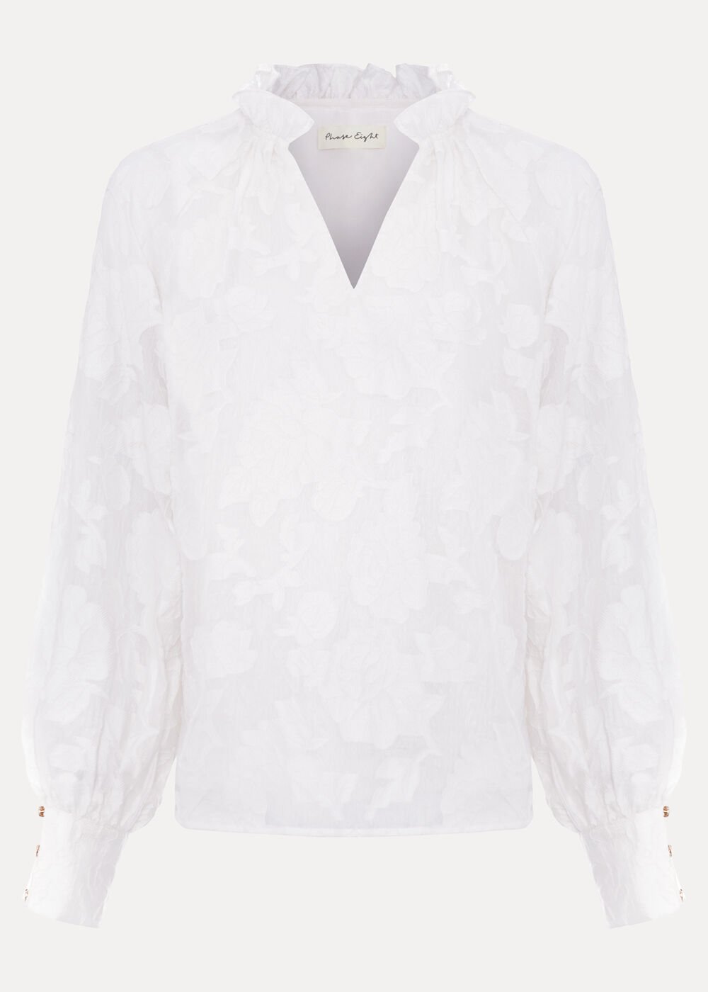 Amal Textured Blouse - Cream