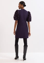 Aida Puff Sleeve Dress - Purple