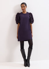 Aida Puff Sleeve Dress - Purple