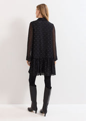 Tessa Glitter Dress - Black