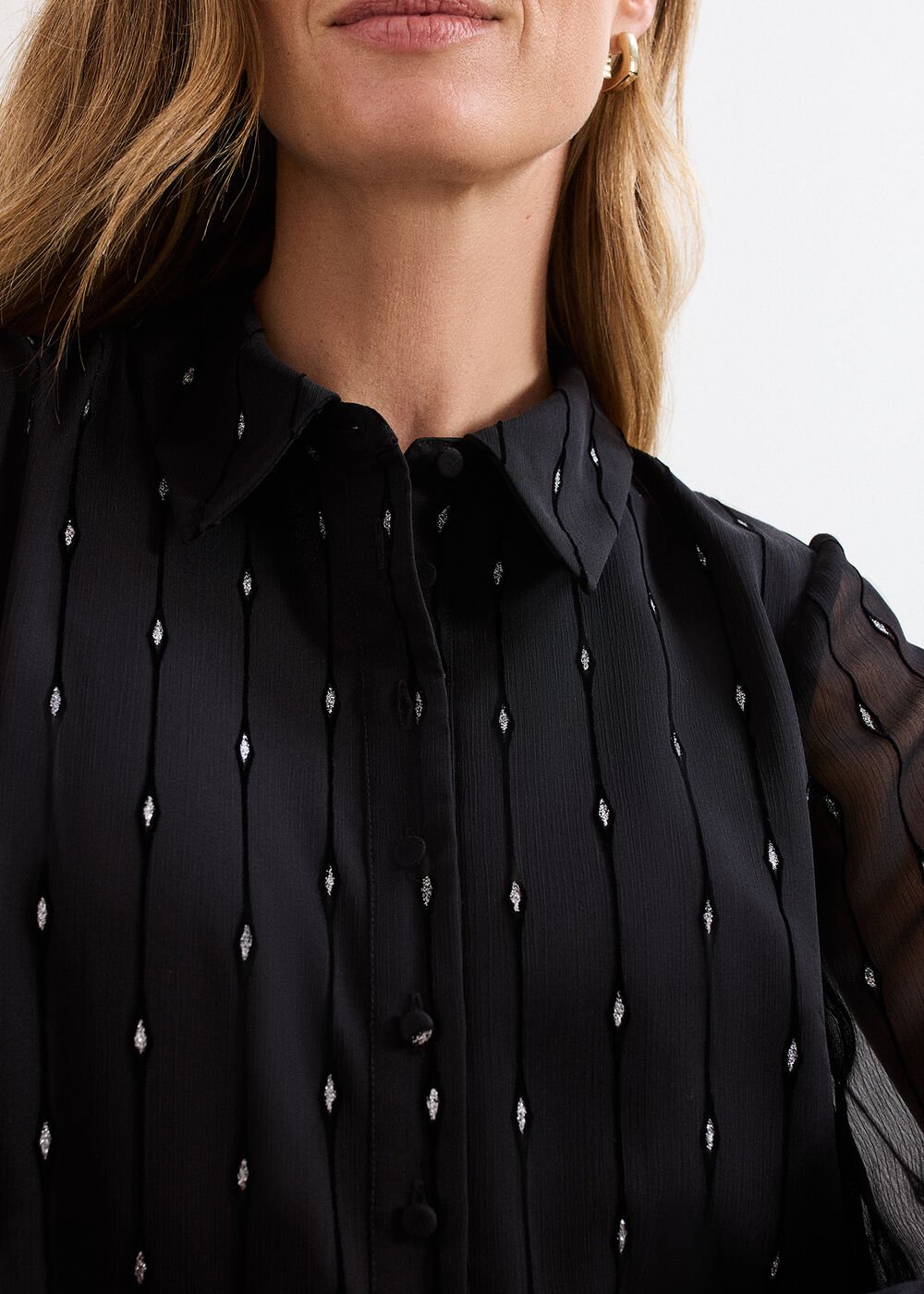 Tessa Glitter Dress - Black