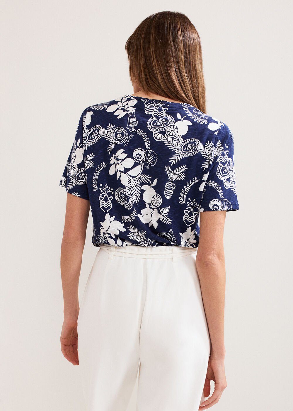 Elma Postcard Top - Navy