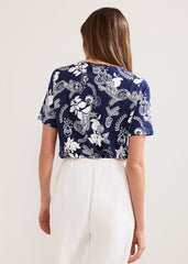 Elma Postcard Top - Navy