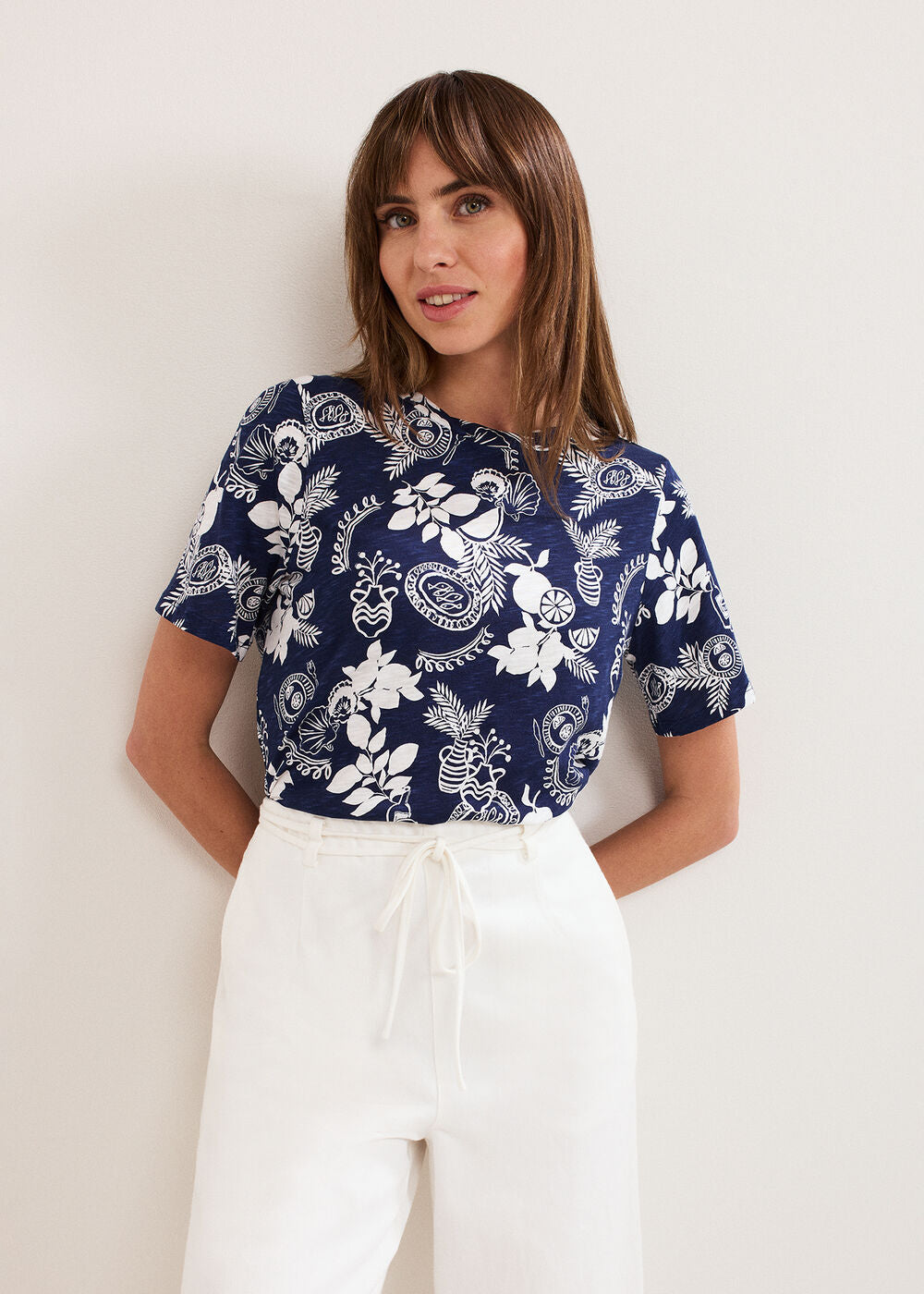 Elma Postcard Top - Navy