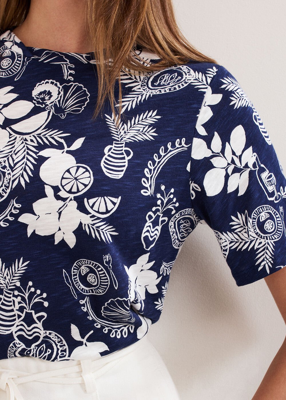 Elma Postcard Top - Navy