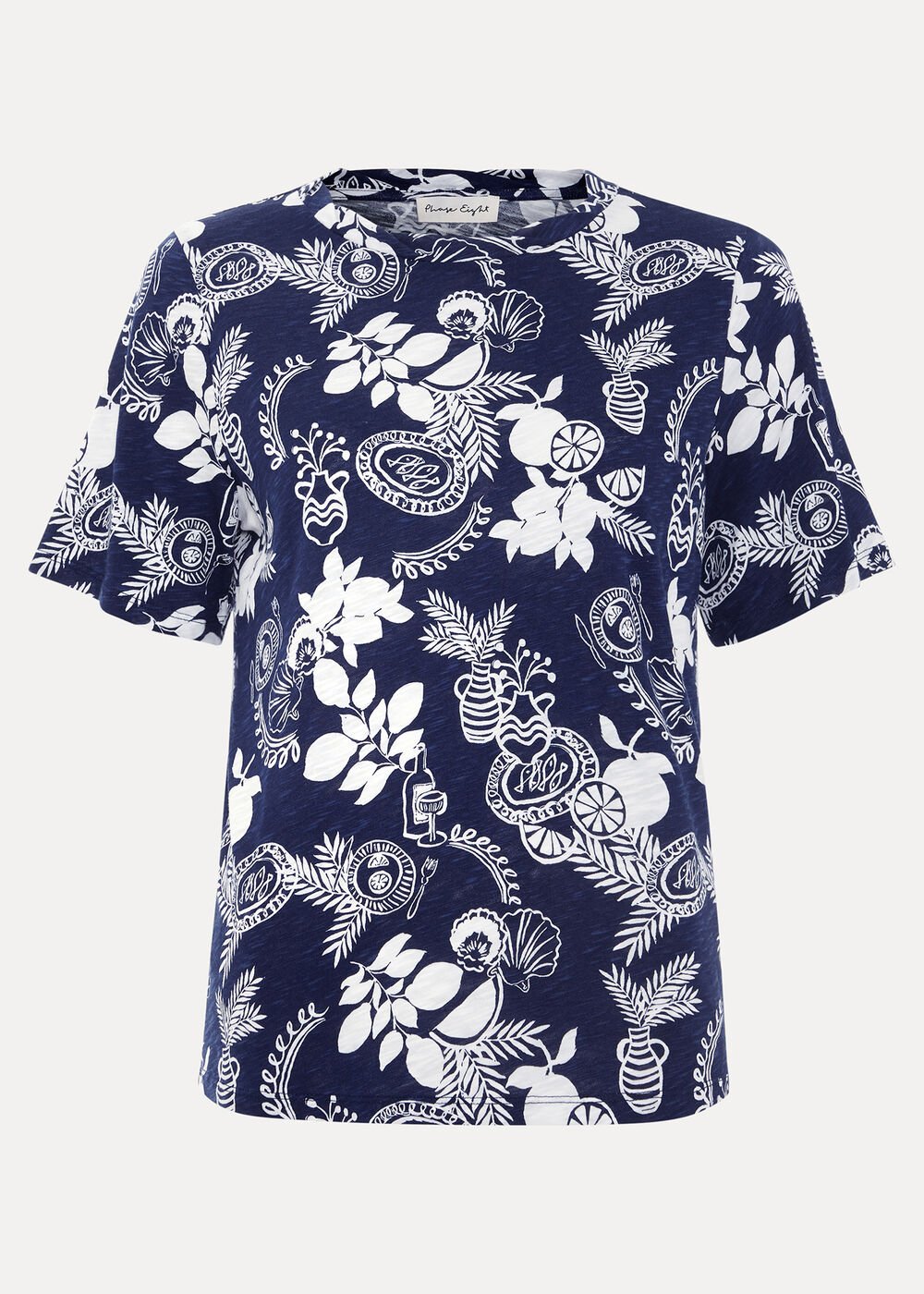 Elma Postcard Top - Navy