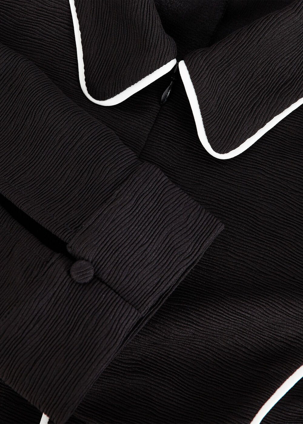 Tilly Piped Dress - Black/Ivory