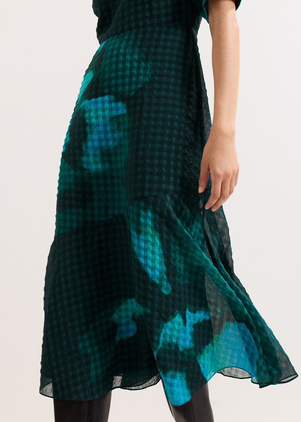 Nancy Floral Midi Dress - Green