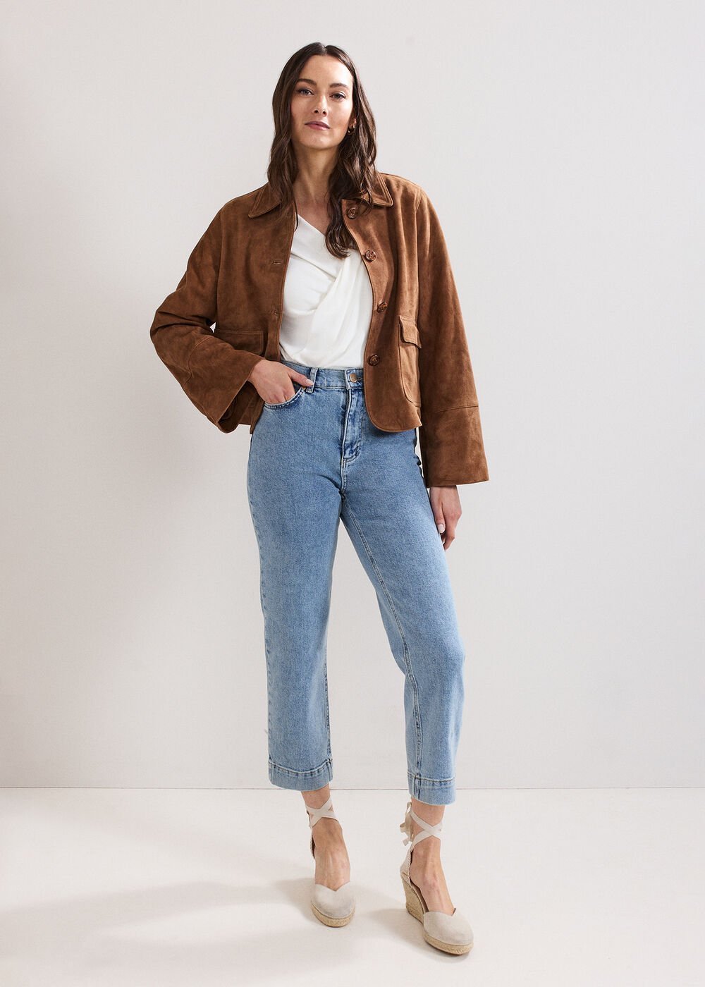 Sutton Drape Top - White