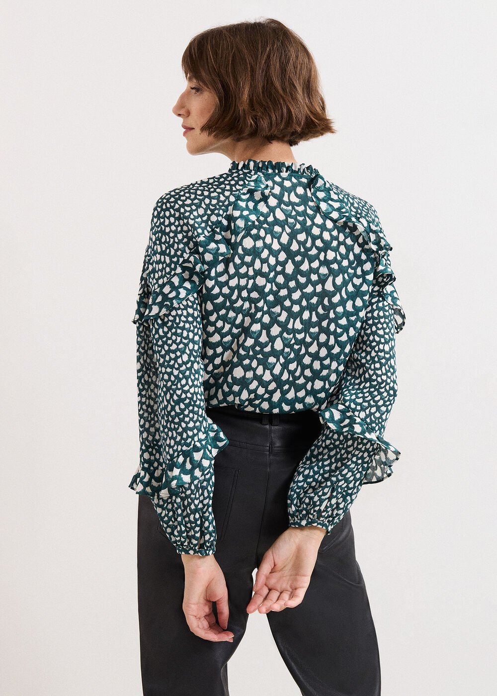 Manon Frill Blouse - Green