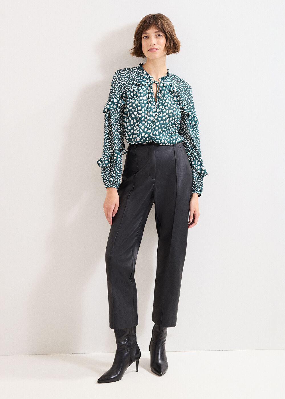 Manon Frill Blouse - Green
