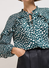 Manon Frill Blouse - Green