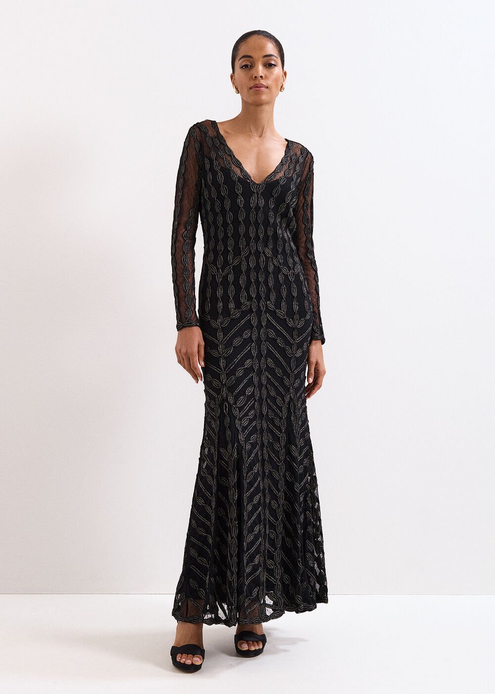 Marie Tapework Dress - Black