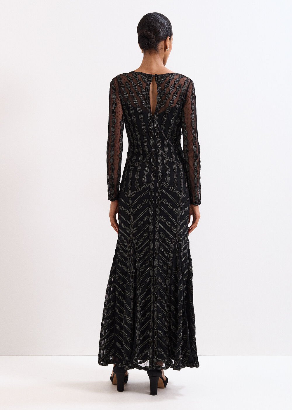 Marie Tapework Dress - Black