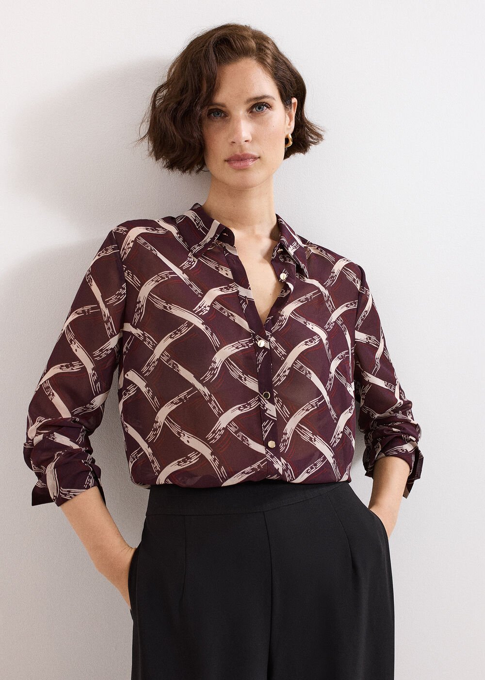 Cora Check Shirt - Burgundy