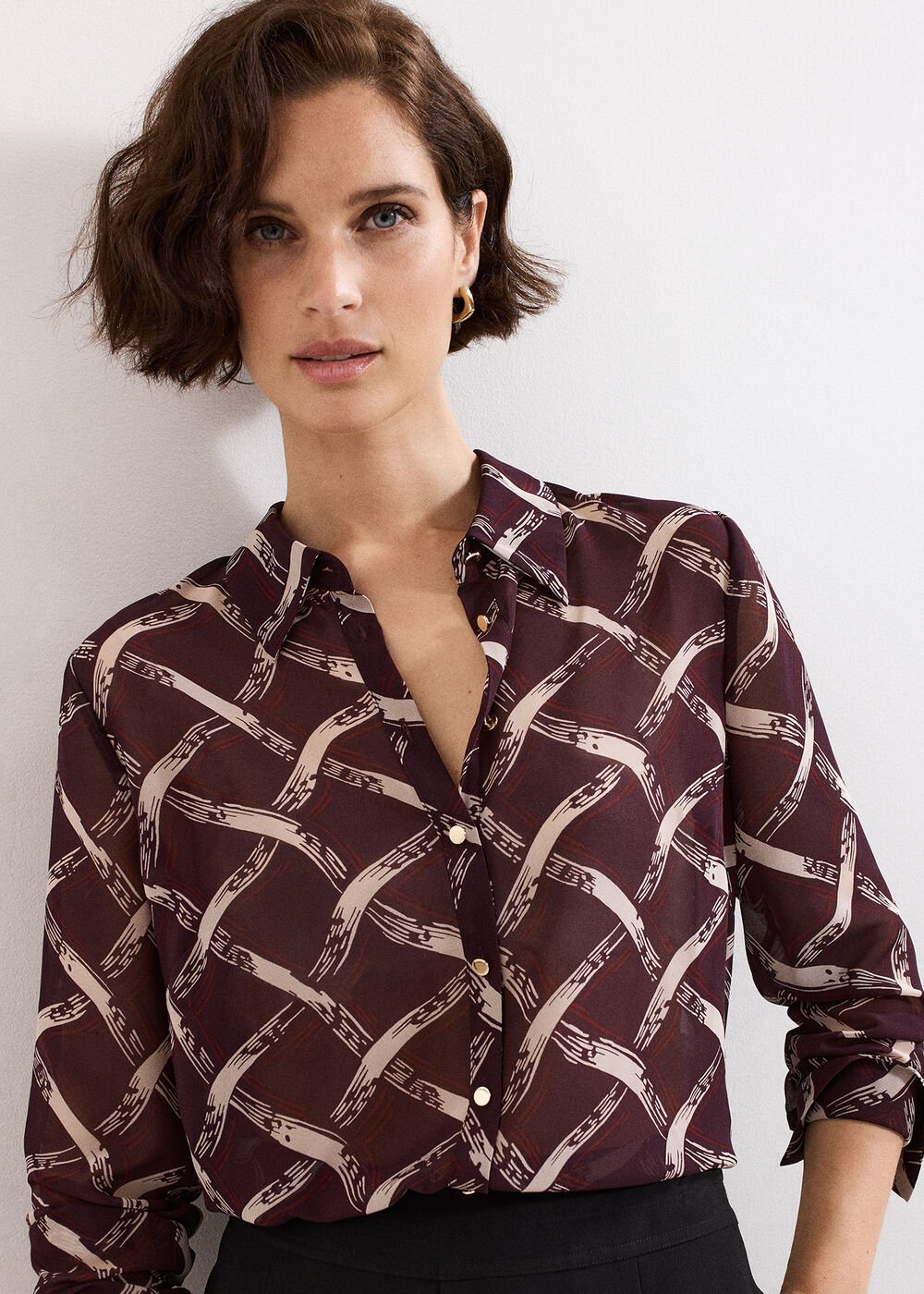 Cora Check Shirt - Burgundy