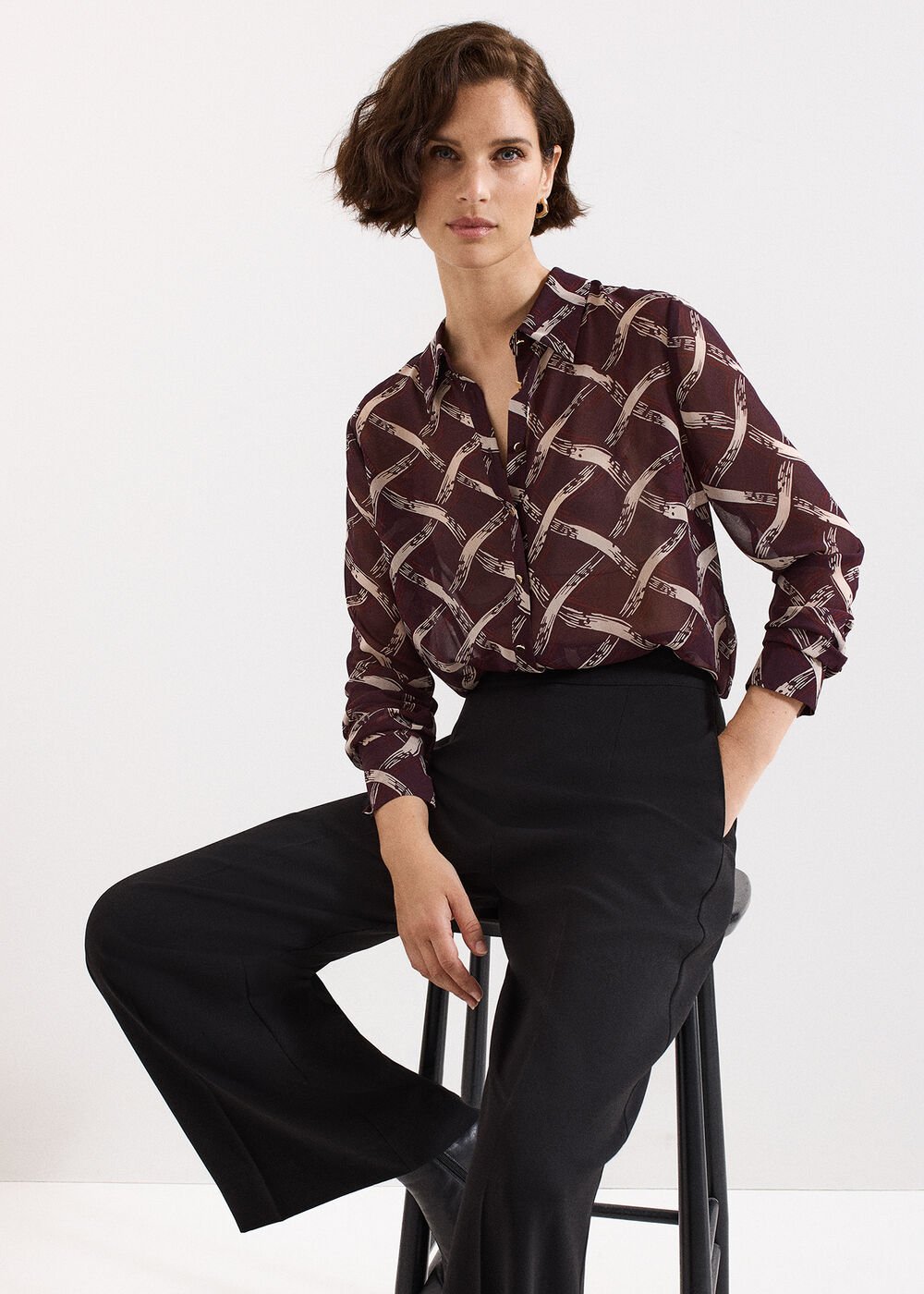 Cora Check Shirt - Burgundy