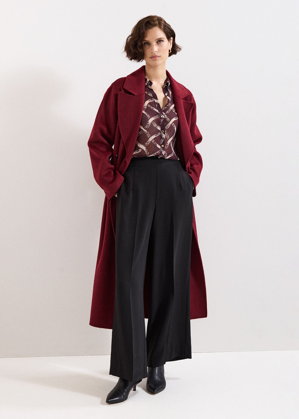 Cora Check Shirt - Burgundy