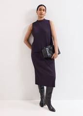 Gracie Ribbed Dress - Purple