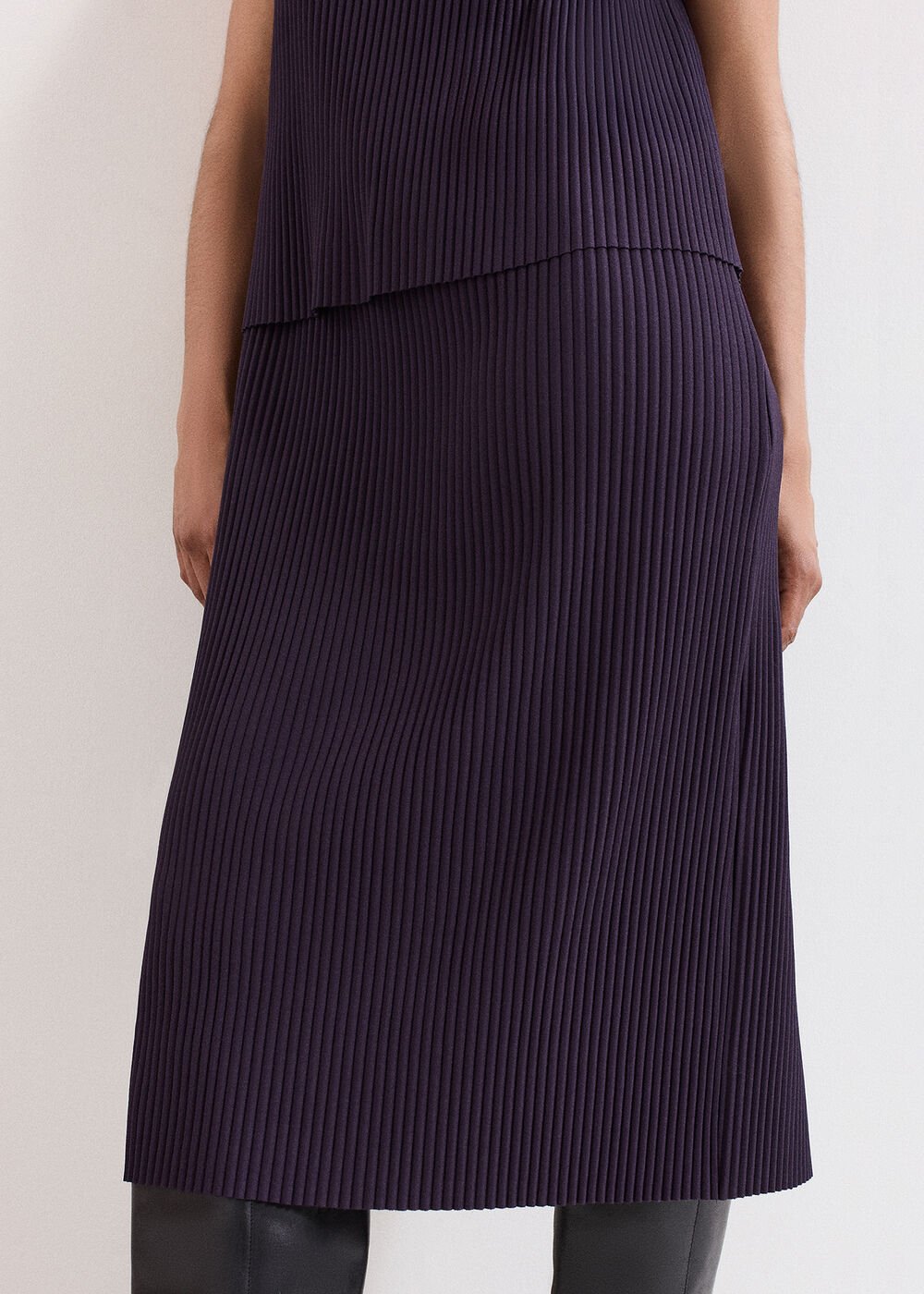 Gracie Ribbed Dress - Purple