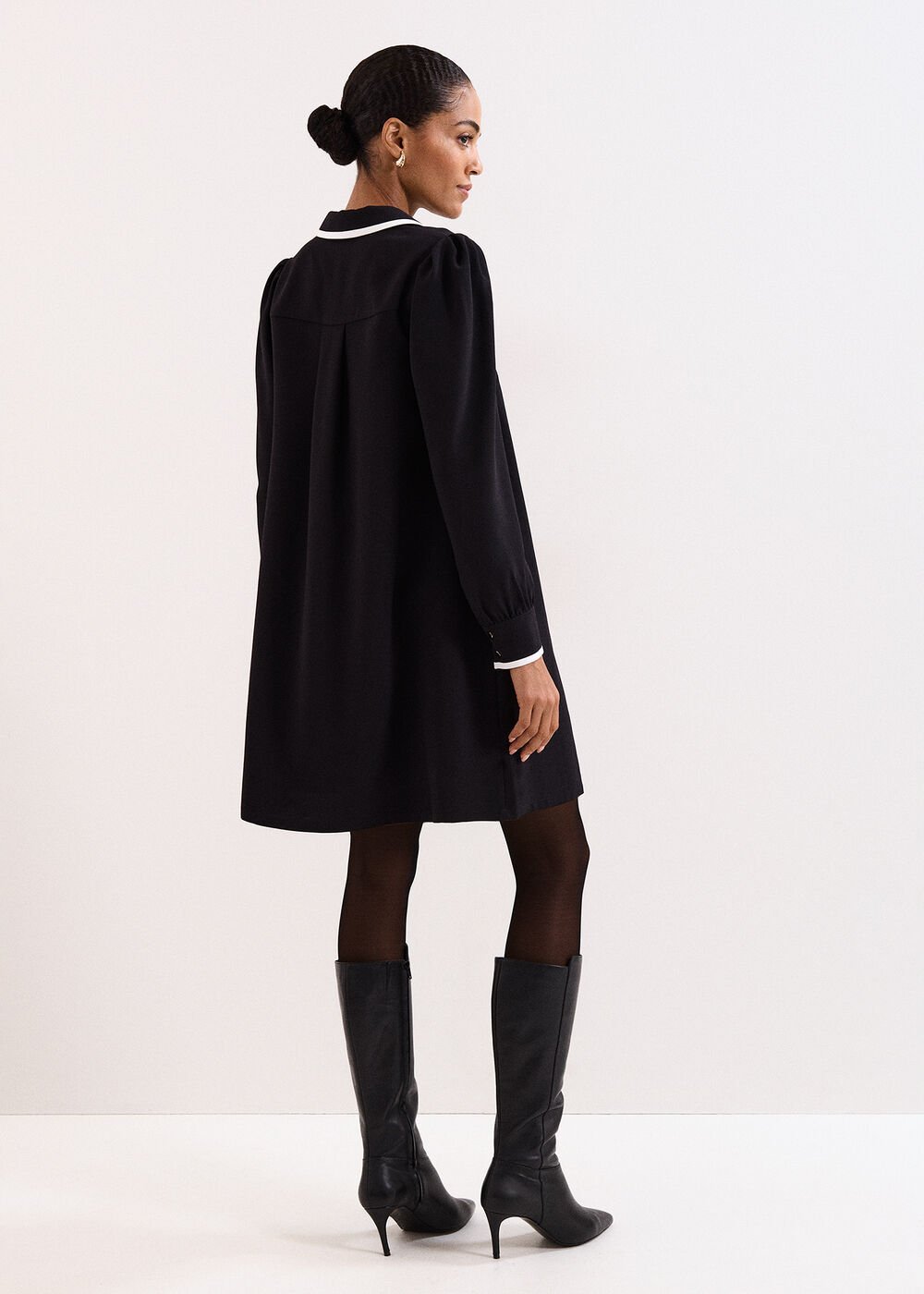 Petite Gina Swing Dress - Black