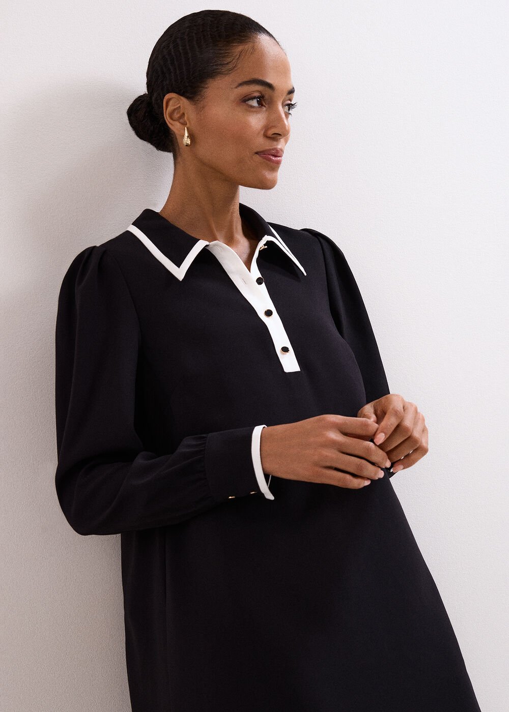 Petite Gina Swing Dress - Black