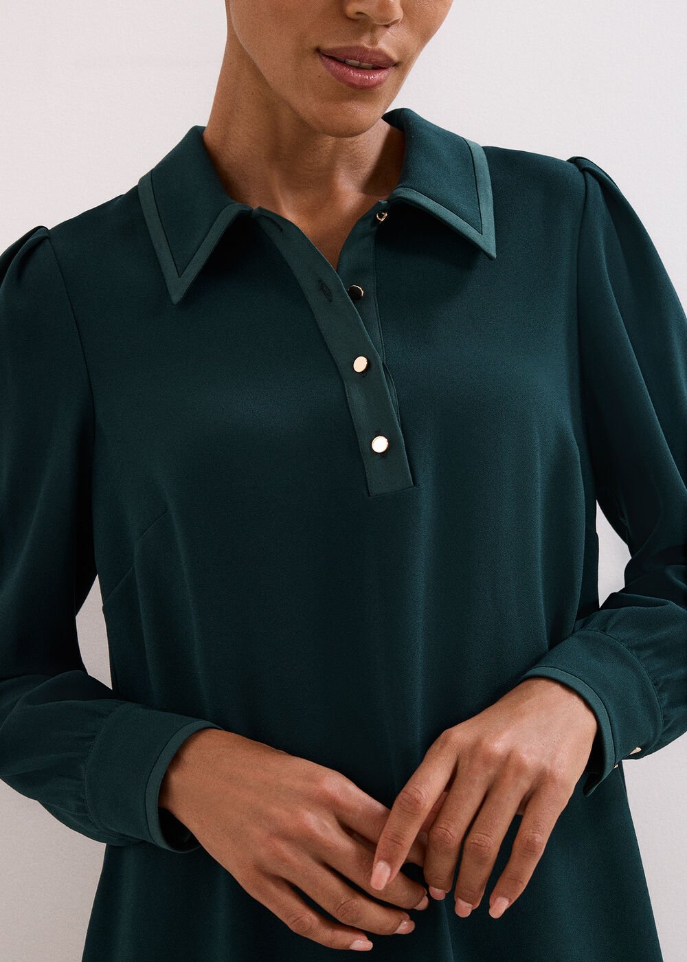 Petite Gina Swing Dress - Green