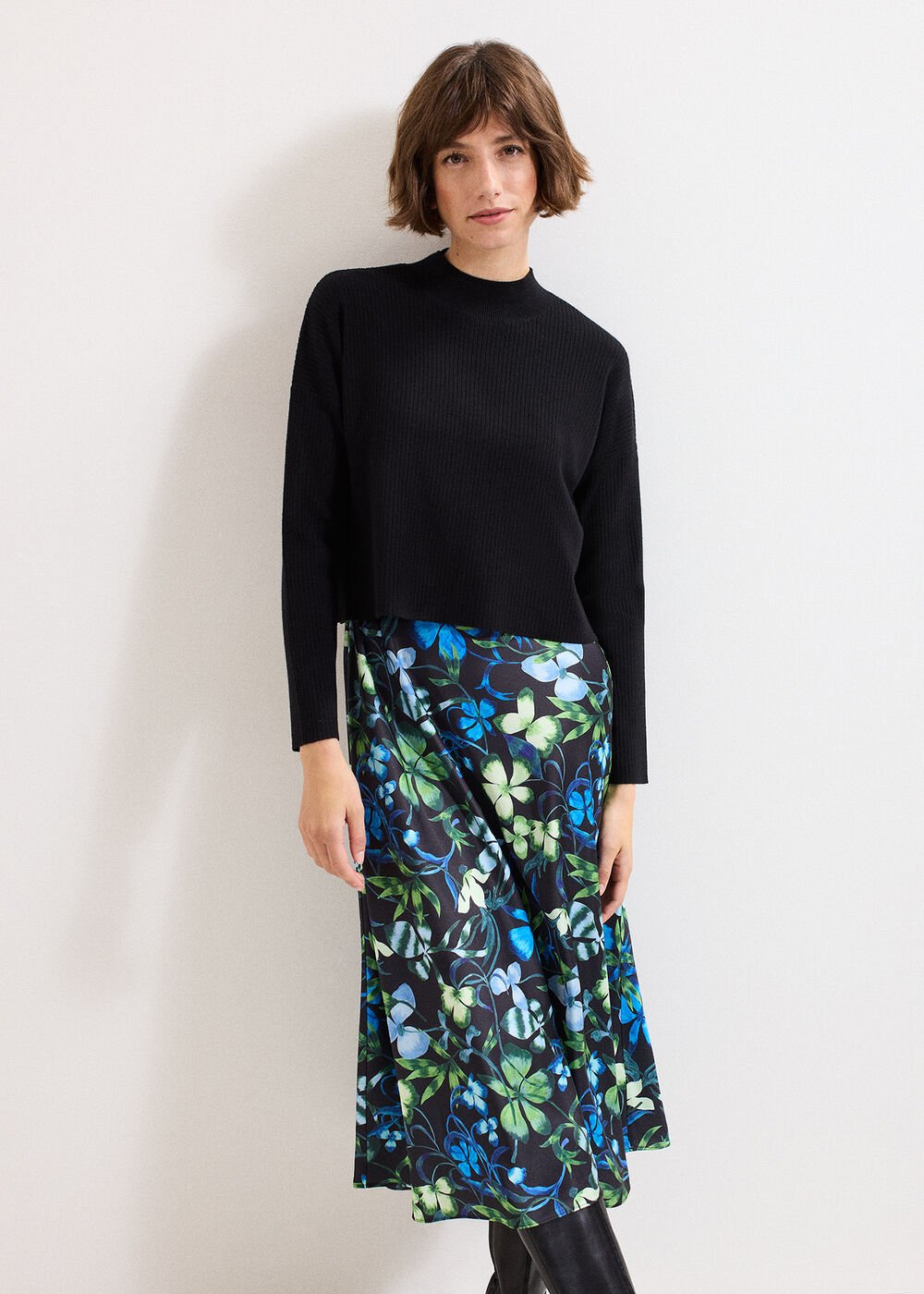 Izzy Jumper Dress - Black Multi