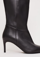 Leather Heeled Boots - Black