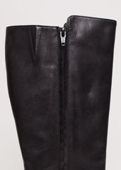 Leather Heeled Boots - Black