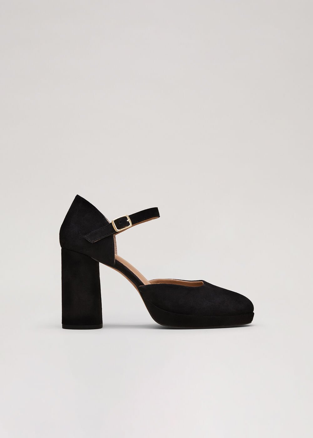 Black Suede Platform - Black