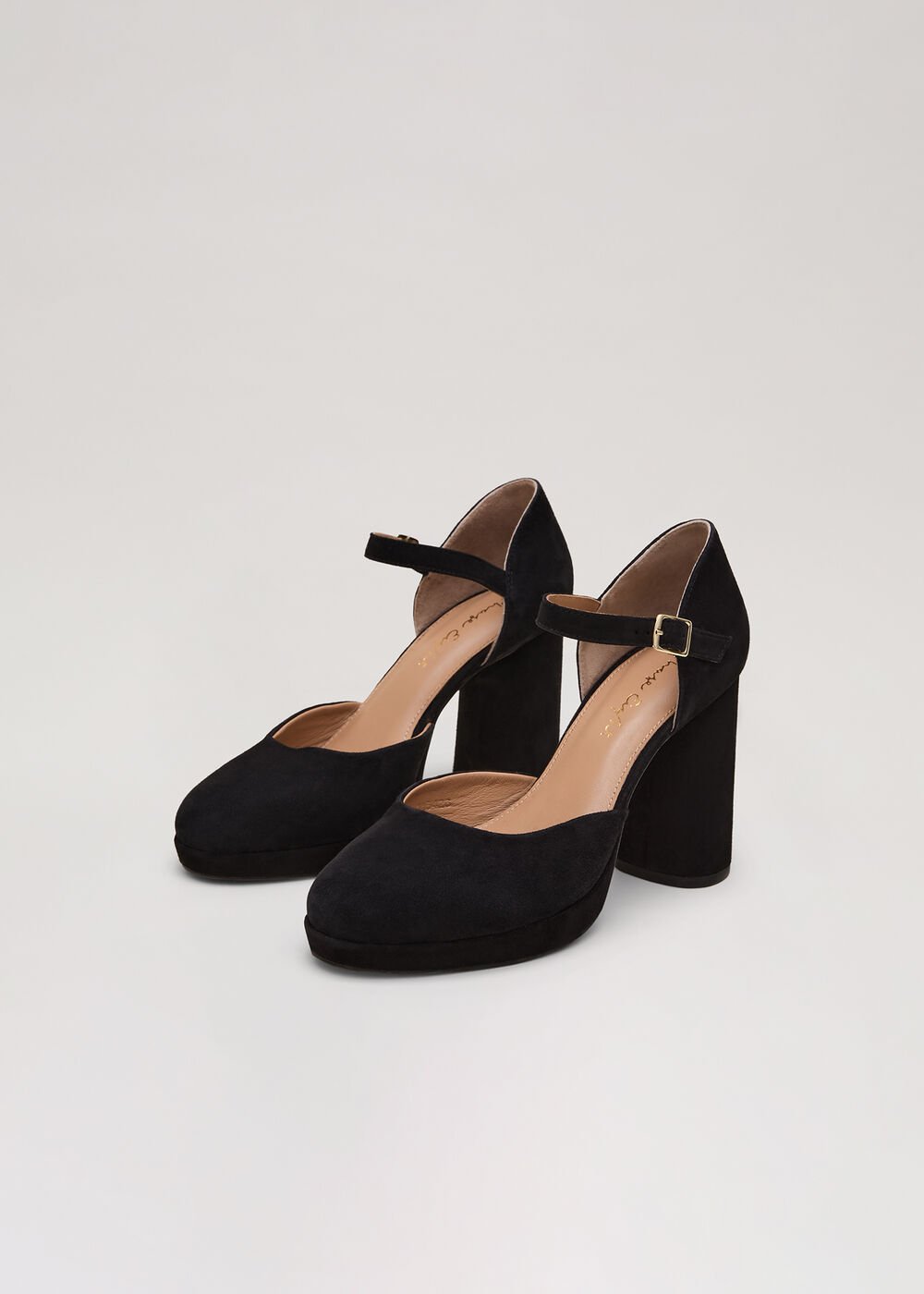 Black Suede Platform - Black