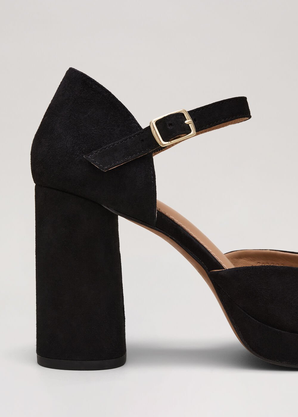 Black Suede Platform - Black