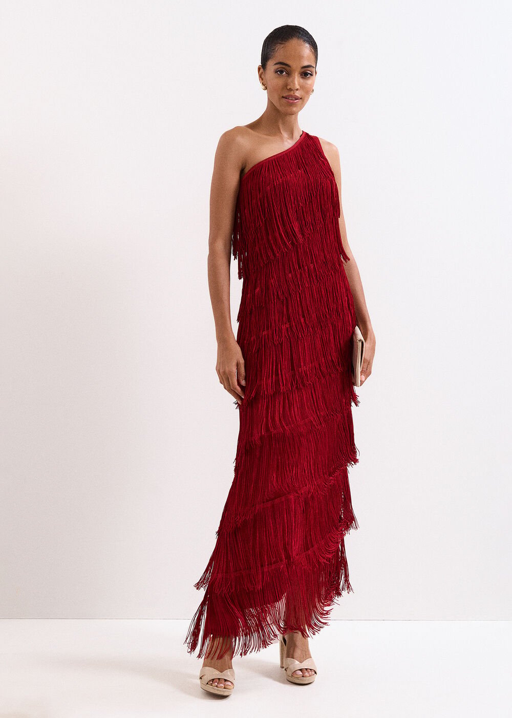 Otto Red Maxi dress - Dark Red