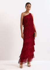 Otto Red Maxi dress - Dark Red