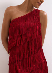 Otto Red Maxi dress - Dark Red